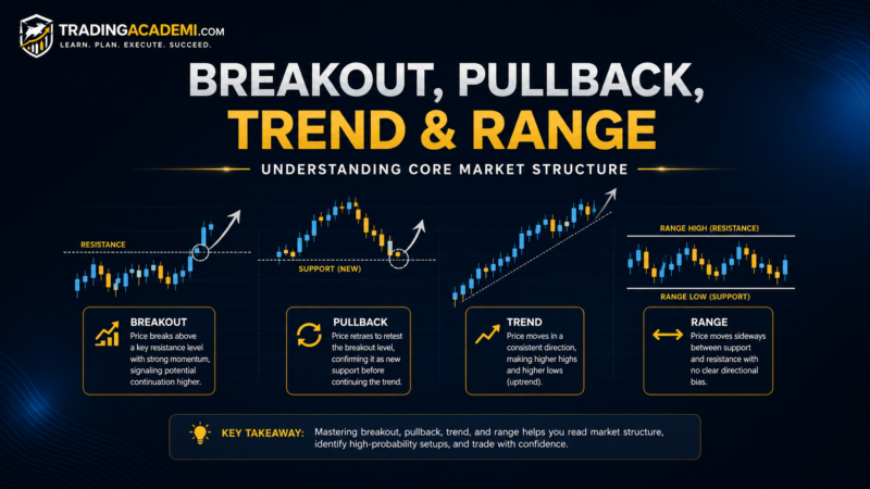 Breakout, Pullback, Trend, and Range Explained