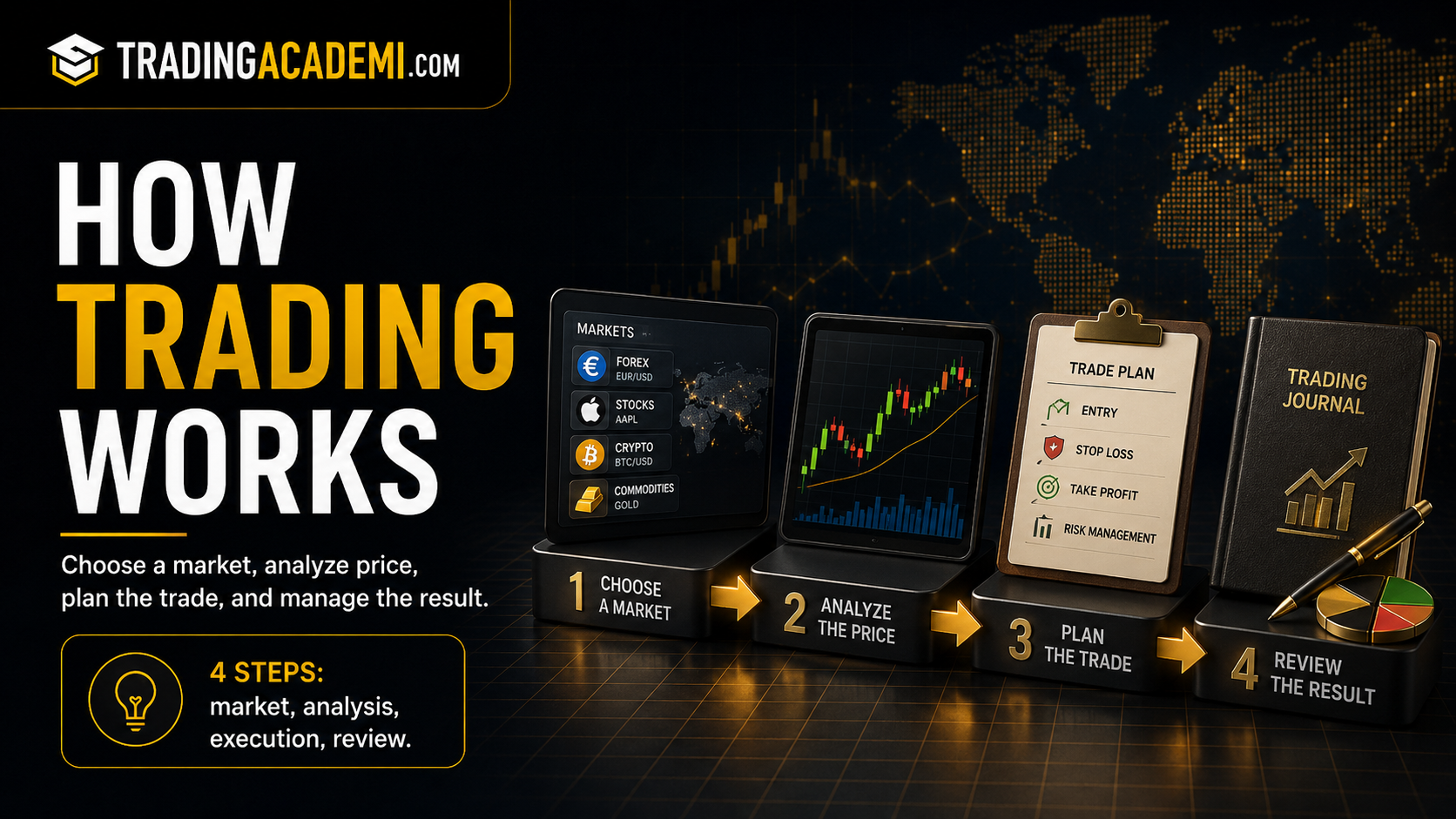 How trading works through market analysis trade planning and risk control