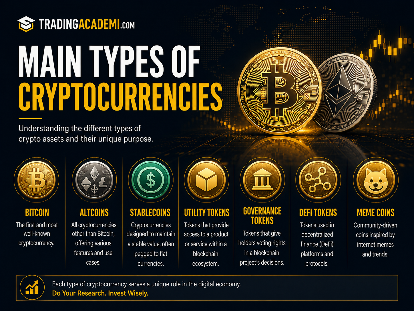 Main Types of Cryptocurrencies