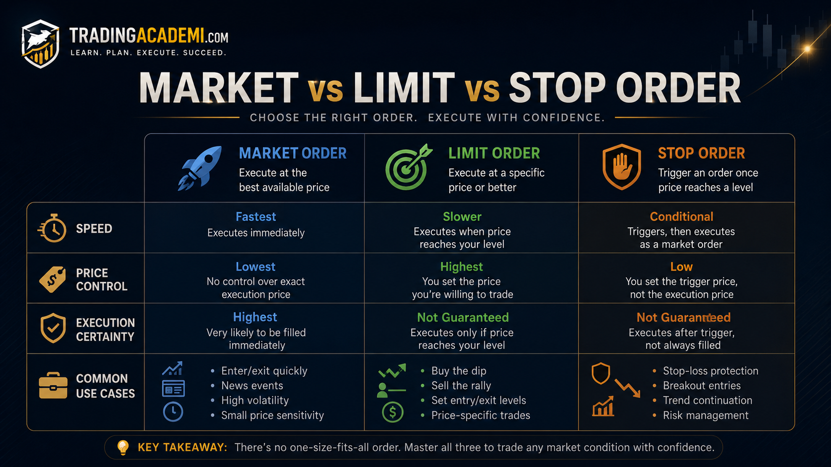 Market Order vs Limit Order vs Stop Order Simple Difference