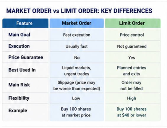 Market Order vs Limit Order: Main Difference